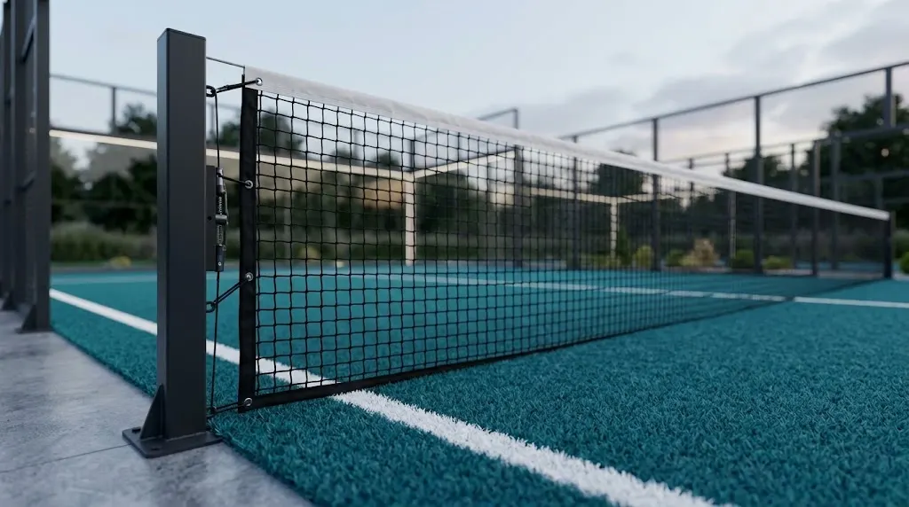 Red de una cancha de pádel